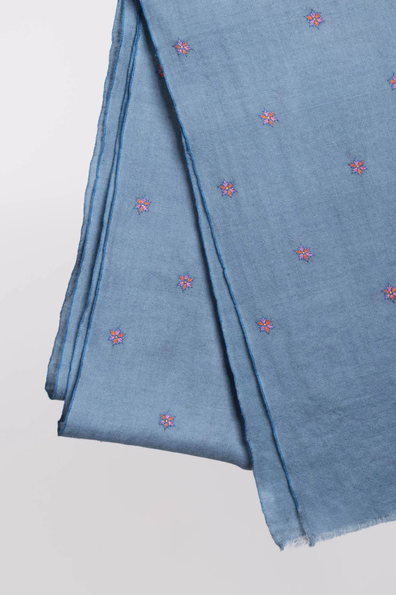 Star Collection Blue Cashmere Scarf - SEARCY