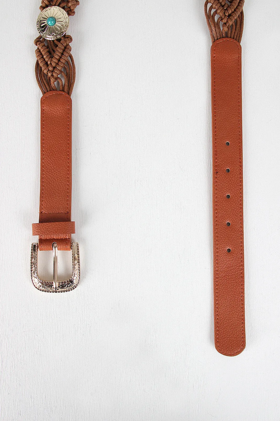 Strappy Cord Concho Belt