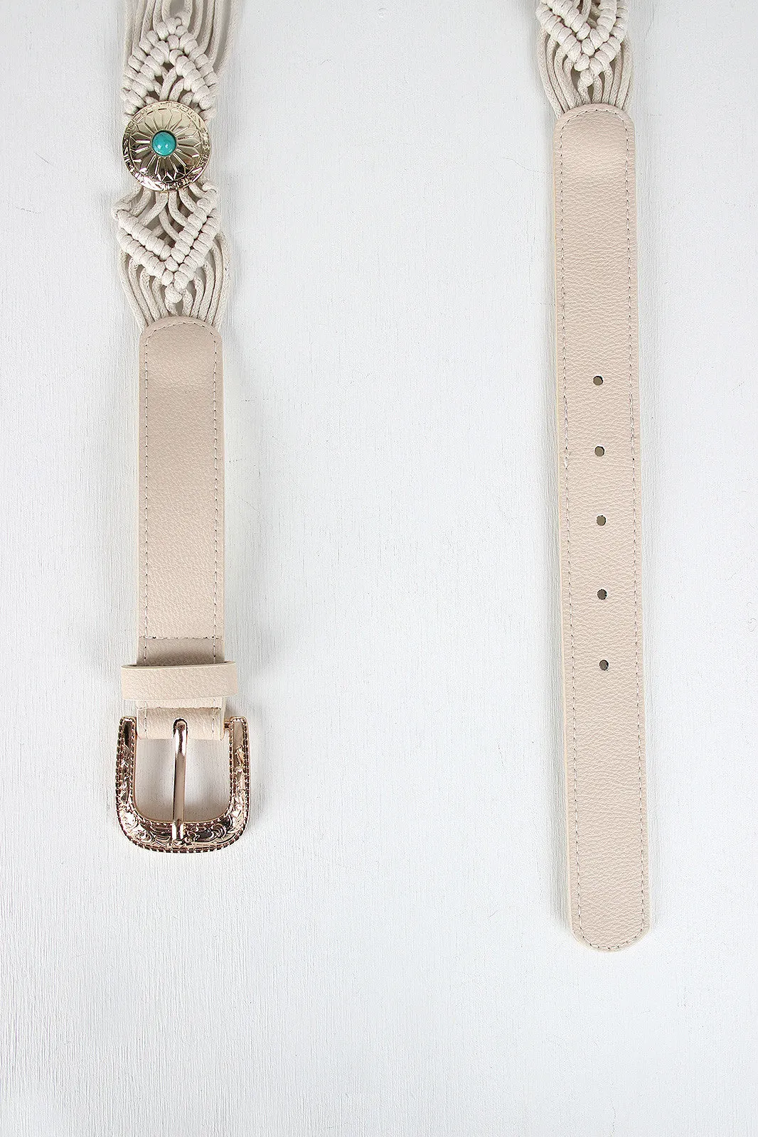 Strappy Cord Concho Belt