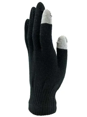 Stretchy Knit Black Touch Screen Texting Gloves