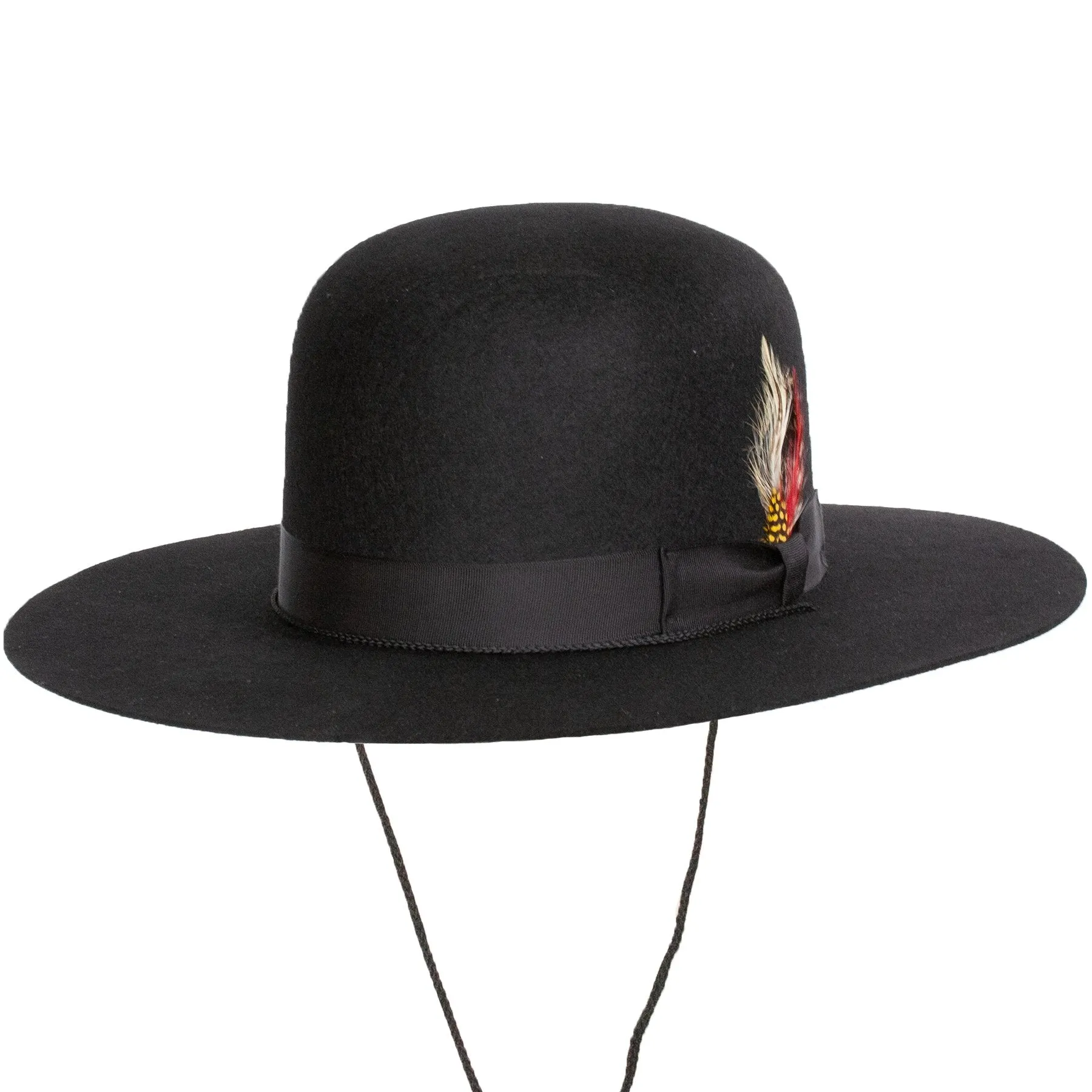 Undertaker Wide Brim Open Crown Hat by Levine Hats