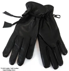 VL454 Ladies Soft Leather Lined Riding Gloves