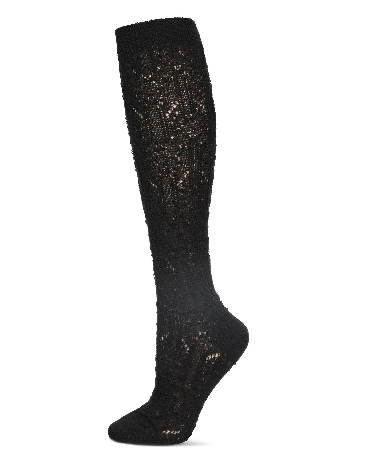 Women's Net Flow Textured Open Knit Knee High Sock